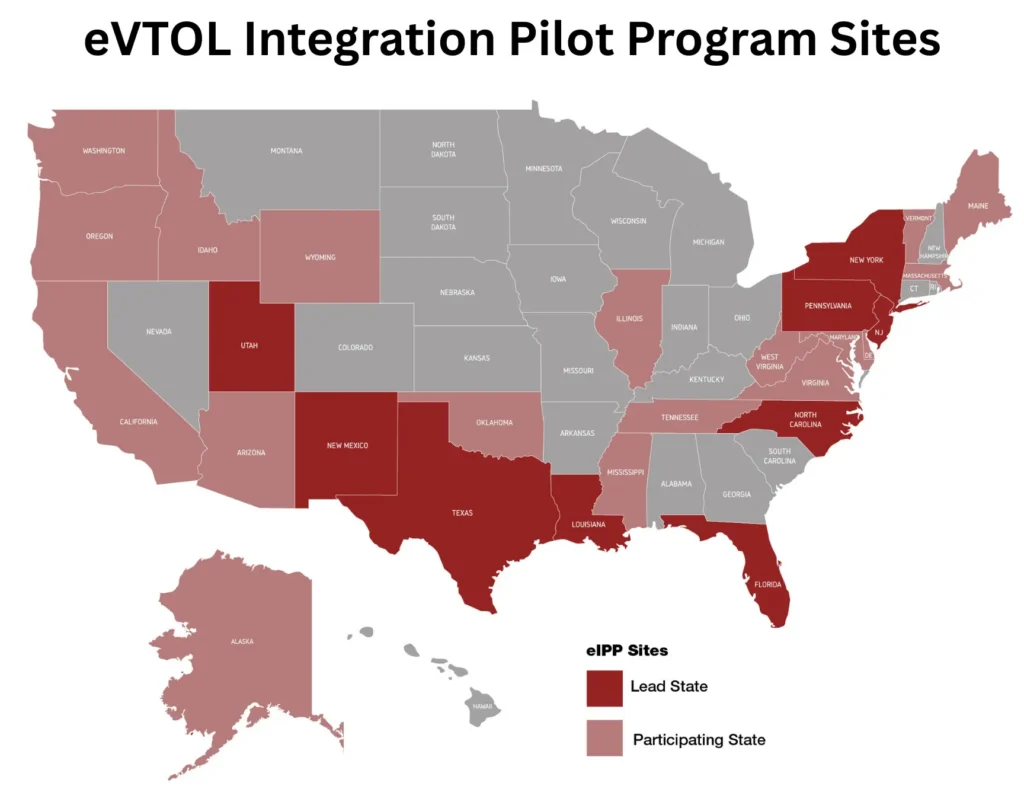 eVTOL Integration Pilot Program Sites