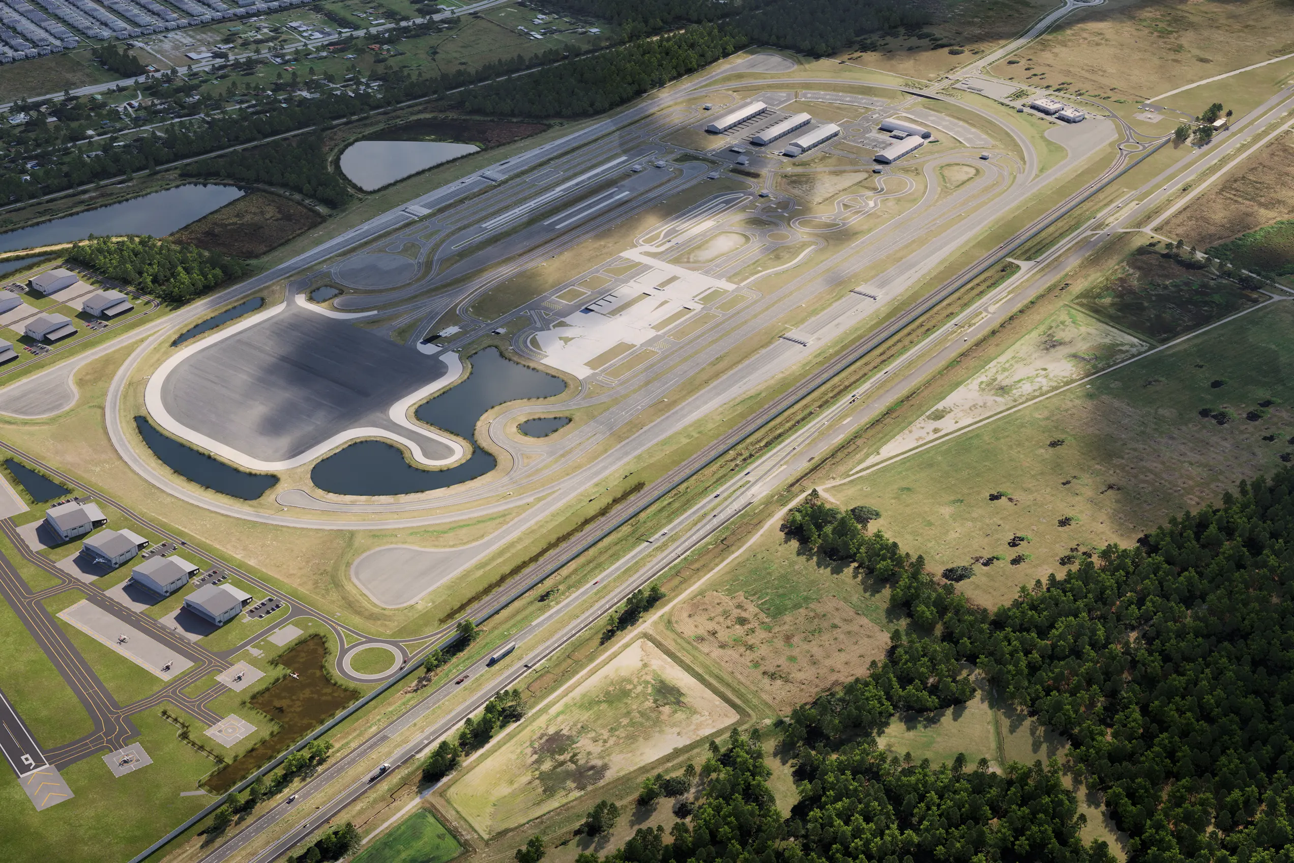 SunTrax facility aerial photo.