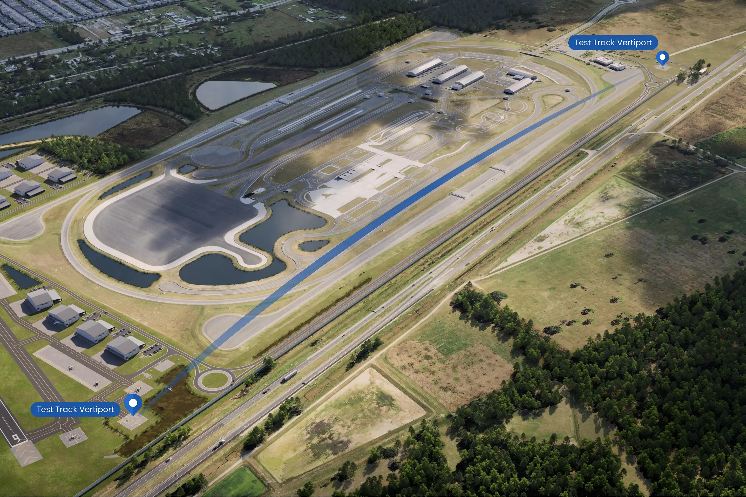 SunTrax facility aerial photo.