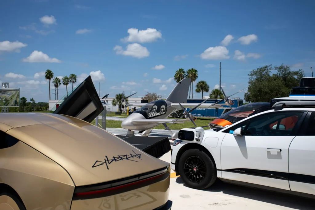 EVs and eVTOLs on display at the SunTrax Air Ground event.
