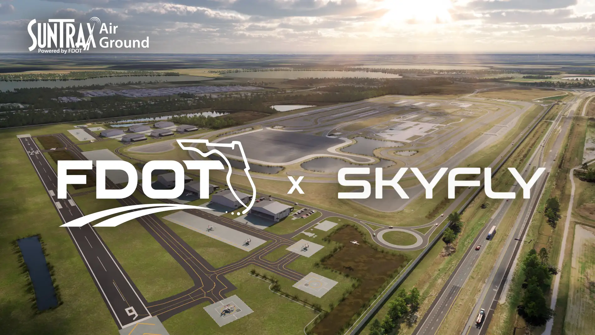 FDOT X SKYFLY - aerial visual of the SunTrax Air Ground facility